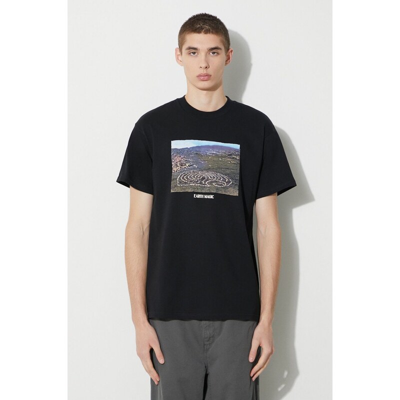 Carhartt WIP t-shirt in cotone S/S Earth Magic T-Shirt uomo colore nero I032879.89XX