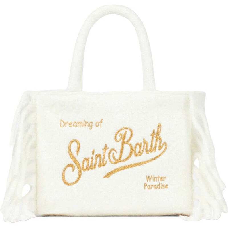 Mc2 Saint Barth Borsa Colette In Tessuto Effetto Paglia Con Motivo Leopardato COL0017/00349L