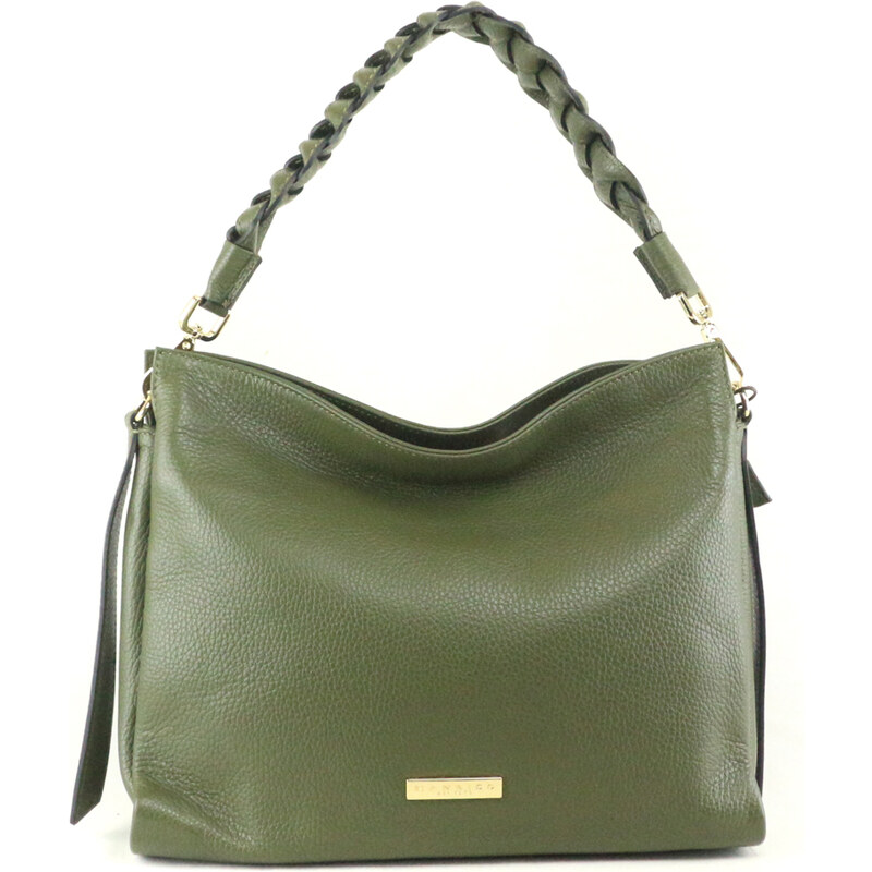 Manrico Amanda Borsa A Spalla Verde Militare Stileo it manrico-amanda-borsa-a-spalla-verde-militare-stileo-it