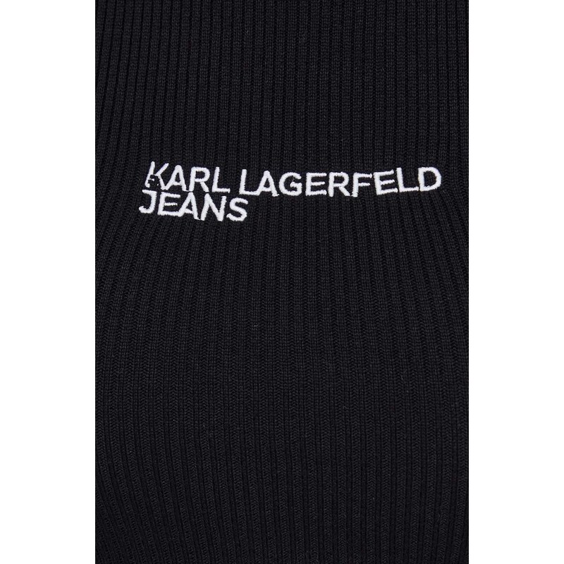 Karl Lagerfeld Jeans vestito in cotone colore nero