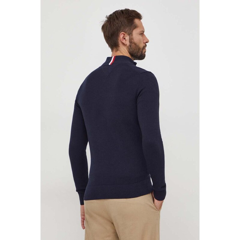 Tommy Hilfiger cardigan in cotone colore blu navy