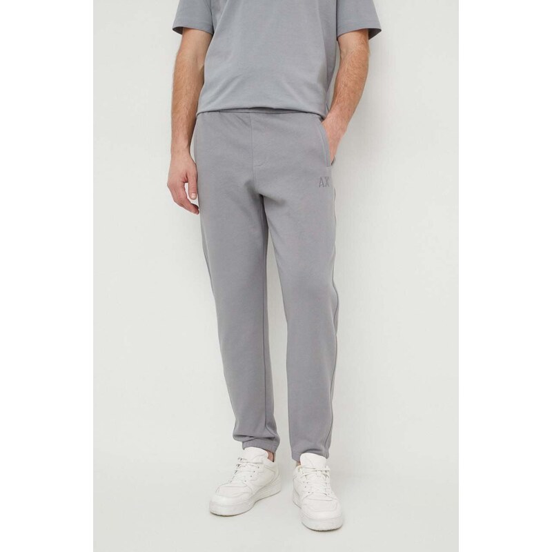 Armani Exchange pantaloni da jogging in cotone colore grigio