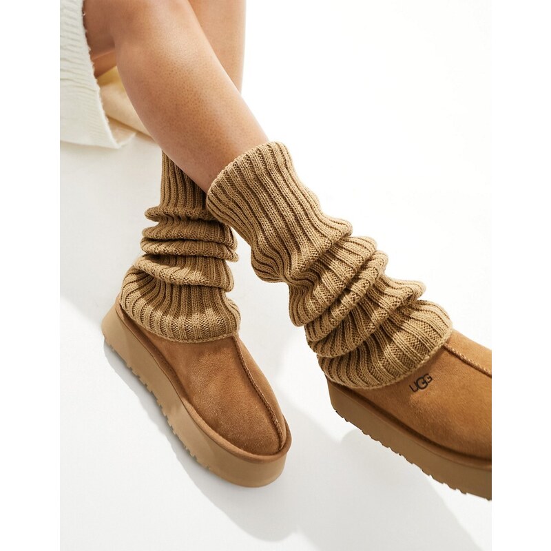 Scaldamuscoli da donna in maglia a coste Y2K 80s Boot