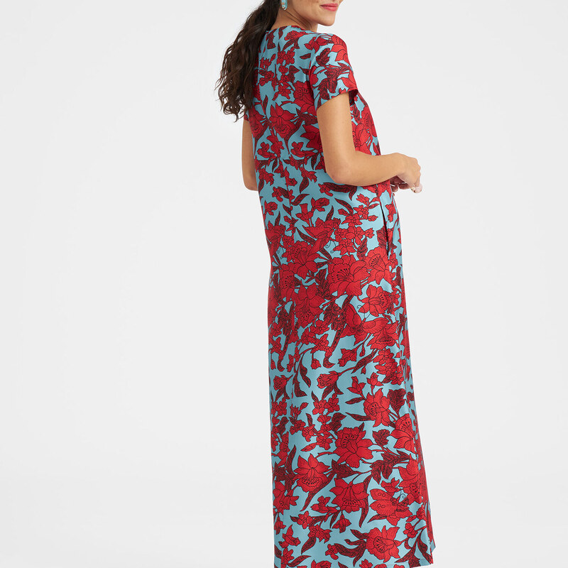La DoubleJ Dresses gend - Swing Dress Lilium Turchese XS 100% Silk