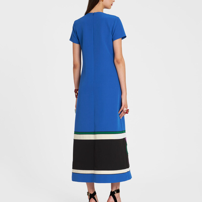 La DoubleJ Dresses gend - Super Swing Dress Blue S 90% Polyester 10% Elastane