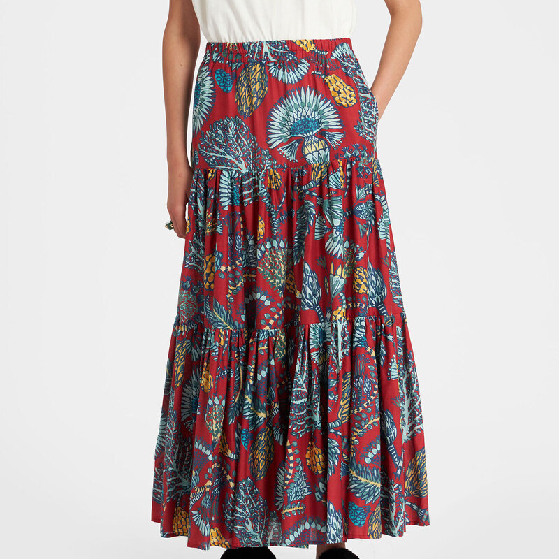 La DoubleJ Skirts gend - Big Skirt Sicomore Red XS 80% Cotton 20% Silk ...