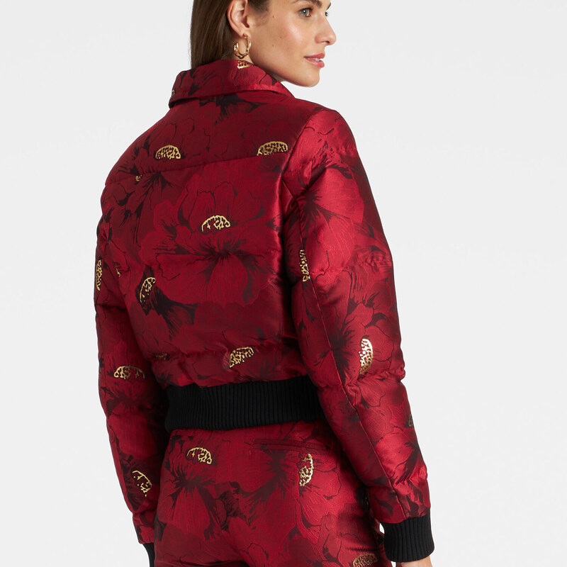 La DoubleJ Outerwear gend - La Comasca Puffer Bomber Ruby Red L 45% Polyester 44% Recycled Polyester 11%Metal