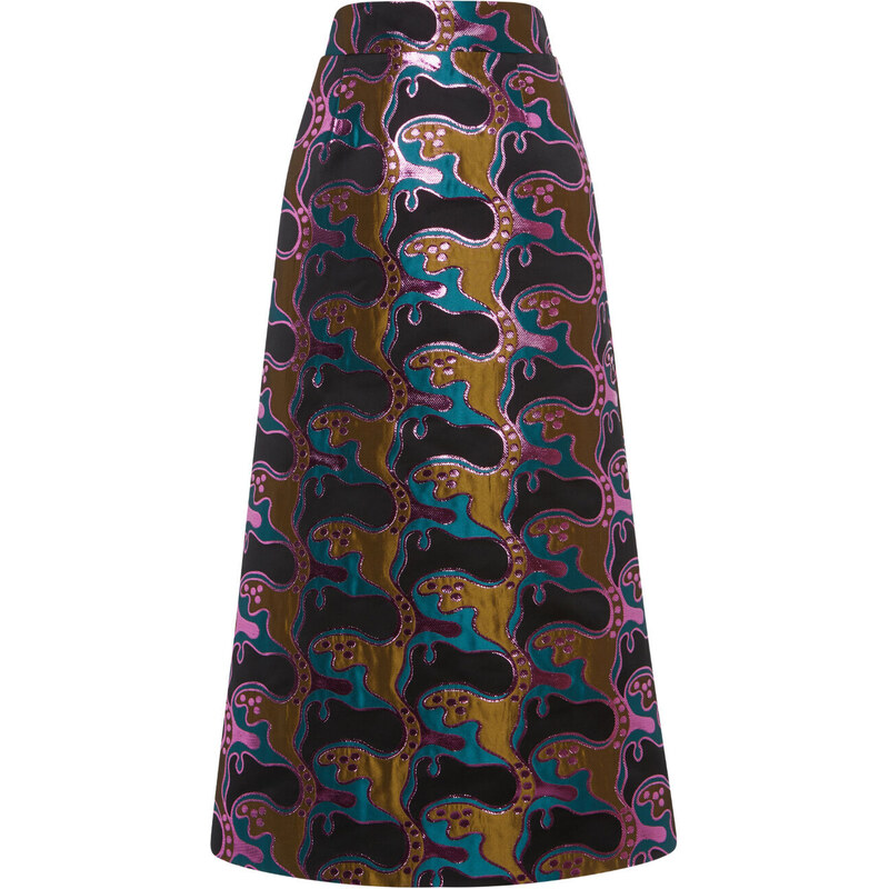 La DoubleJ Skirts gend - Baia Skirt Spritz Blue Petrol L 54% Polyester 37% Recycled Polyester 9%Metal