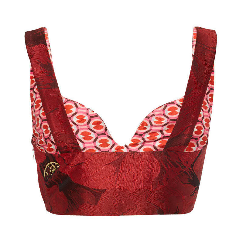 La DoubleJ Shirts & Tops gend - Baia Crop Top Ruby Red L 45% Polyester 44% Recycled Polyester 11%Metal