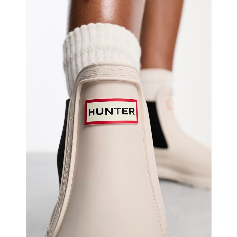 Hunter - Commando - Stivali da pioggia Chelsea beige-Neutro