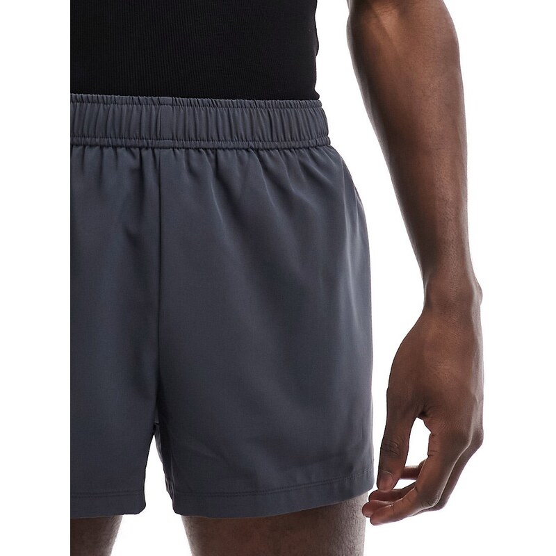 ASOS 4505 - Icon - Pantaloncini da allenamento da 8 cm quick dry grigio antracite-Nero