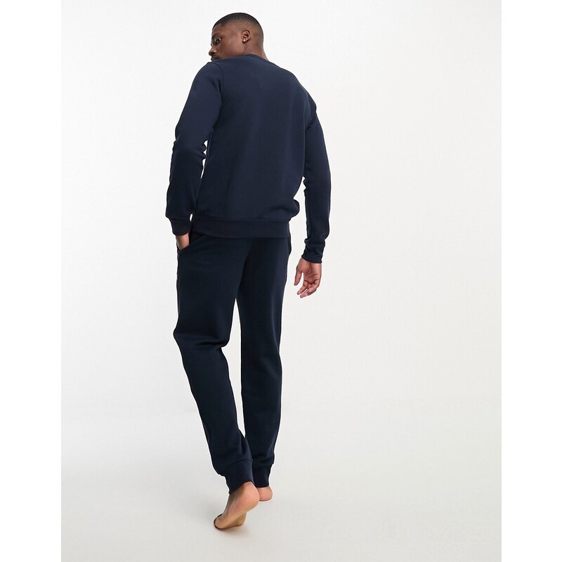 Emporio Armani - Bodywear - Pigiama con T-shirt a maniche lunghe e pantaloni blu navy