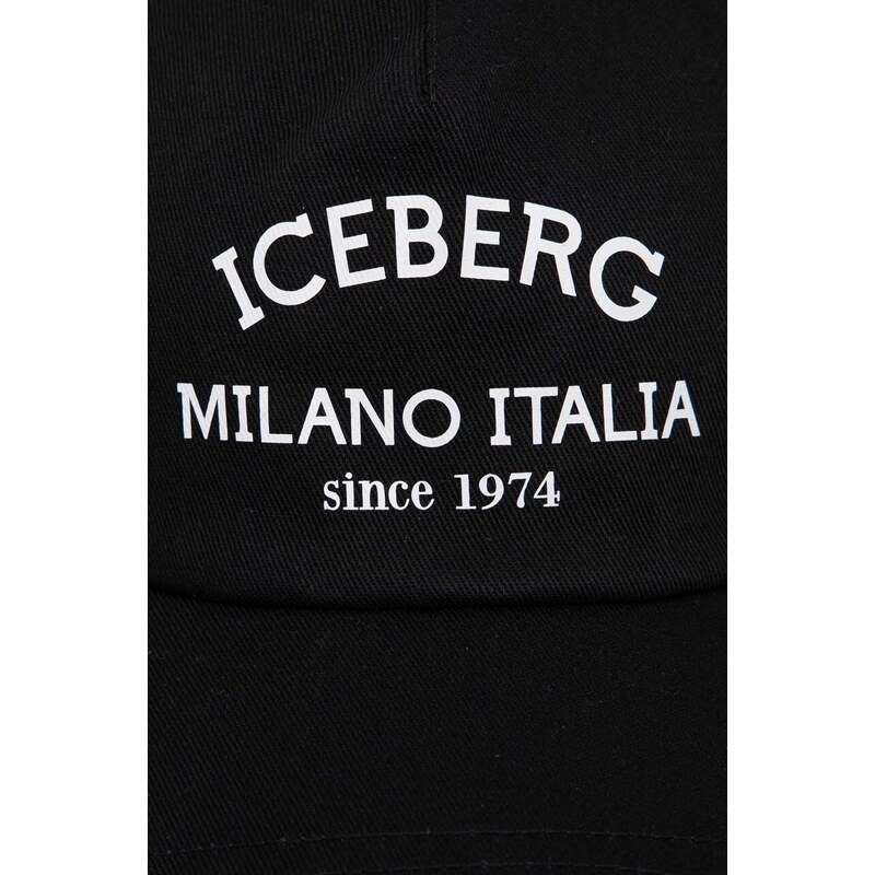 Iceberg berretto da baseball in cotone colore nero