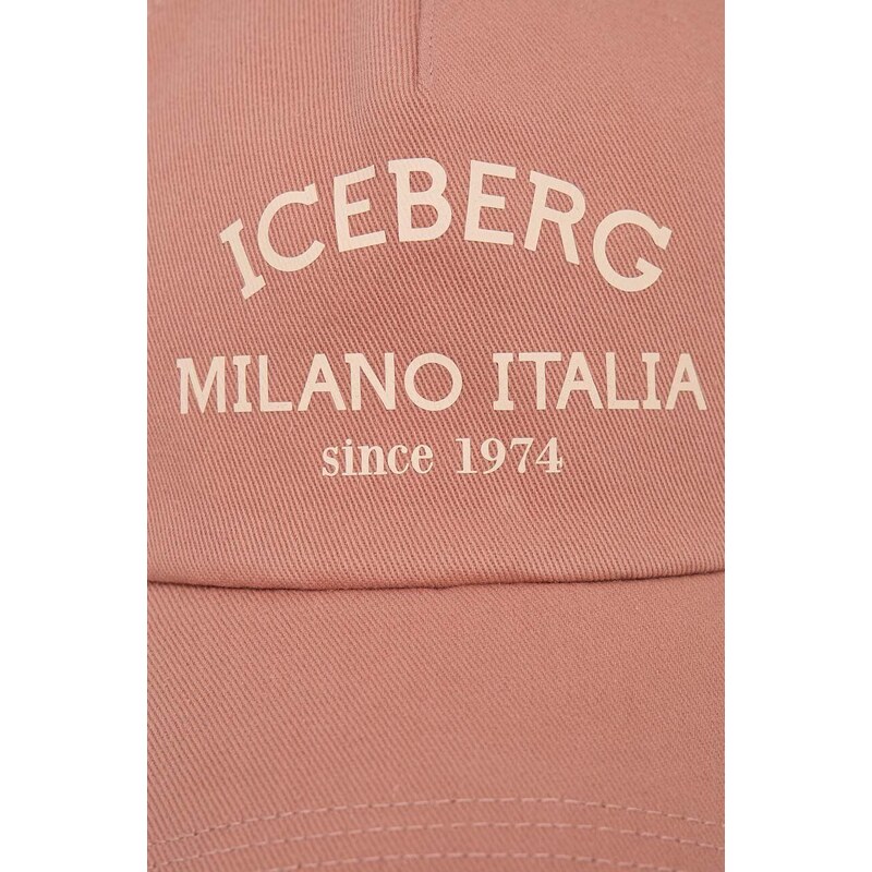 Iceberg berretto da baseball in cotone colore rosa