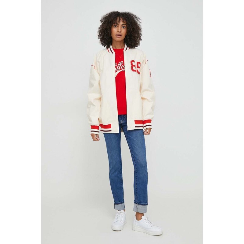 Tommy Hilfiger giacca bomber donna colore beige