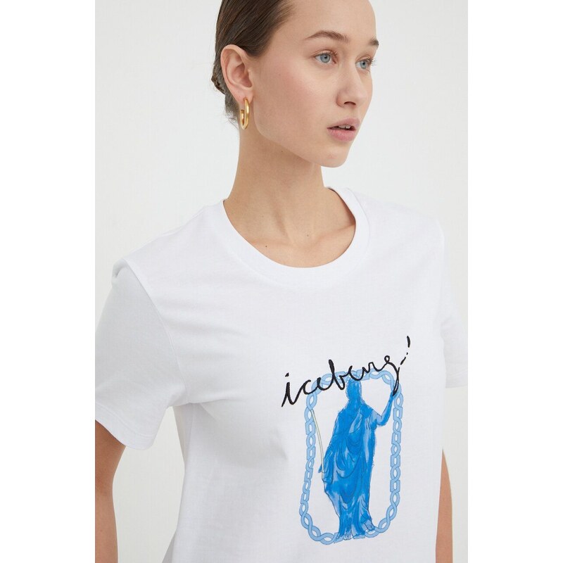 Iceberg t-shirt in cotone donna colore bianco