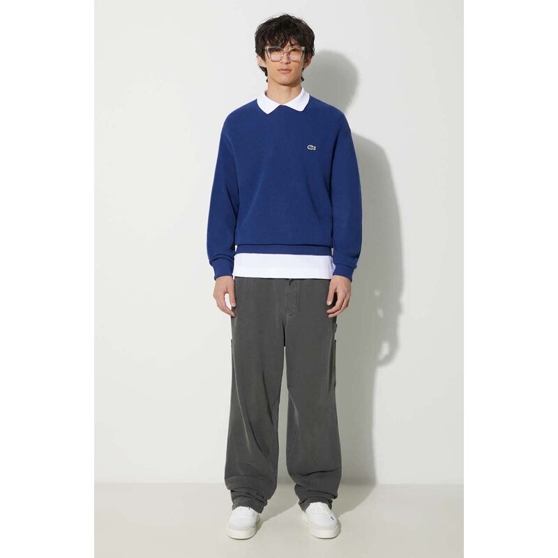 Lacoste maglione in lana uomo colore blu AH0532 F9F