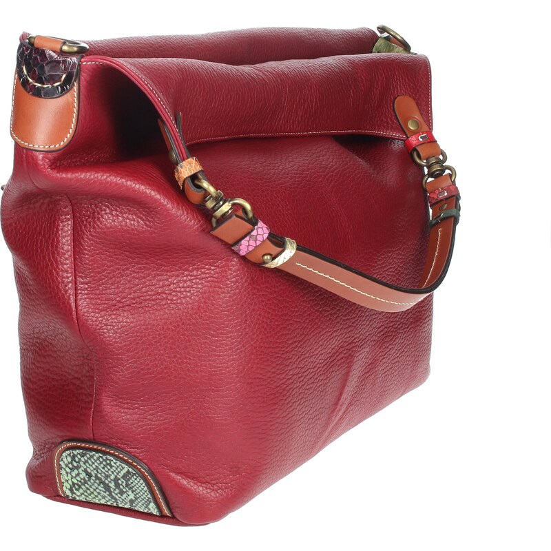 Borsa A Tracolla Uomo In Pelle Bovina Primo Fiore - Modello IT470, Nero, Compatta Ed Elegante