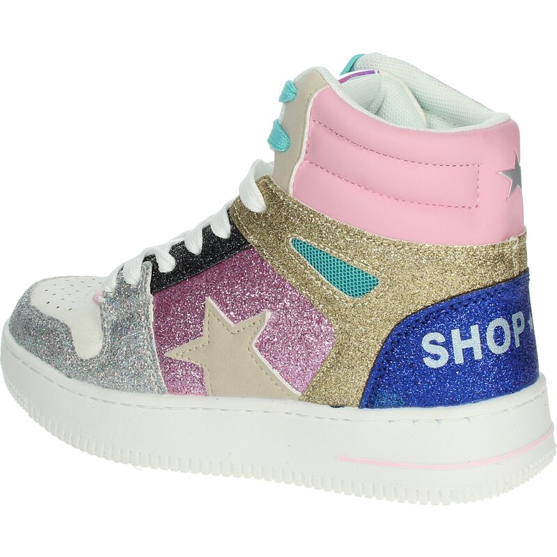 Sneakers alte Bambina SHOP ART SAG80418 Paillettes/Lustrini Bianco -