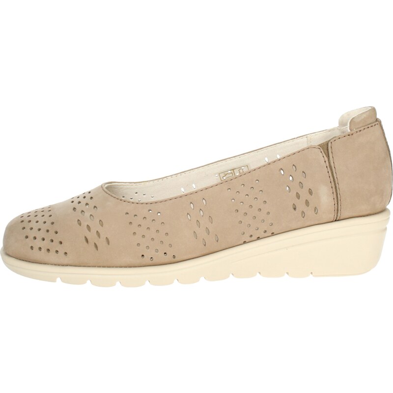 Decolleté Cinzia Soft Blu In Pelle Con Zeppa Bassa