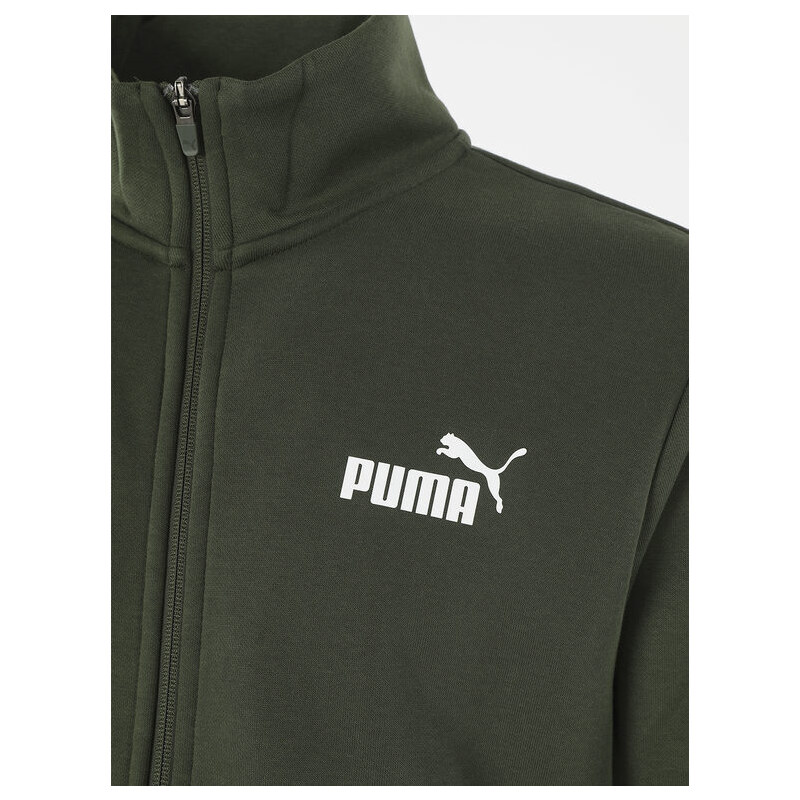 Puma Clean Sweat Suit Felpa Da Uomo Con Zip Verde Taglia Xl