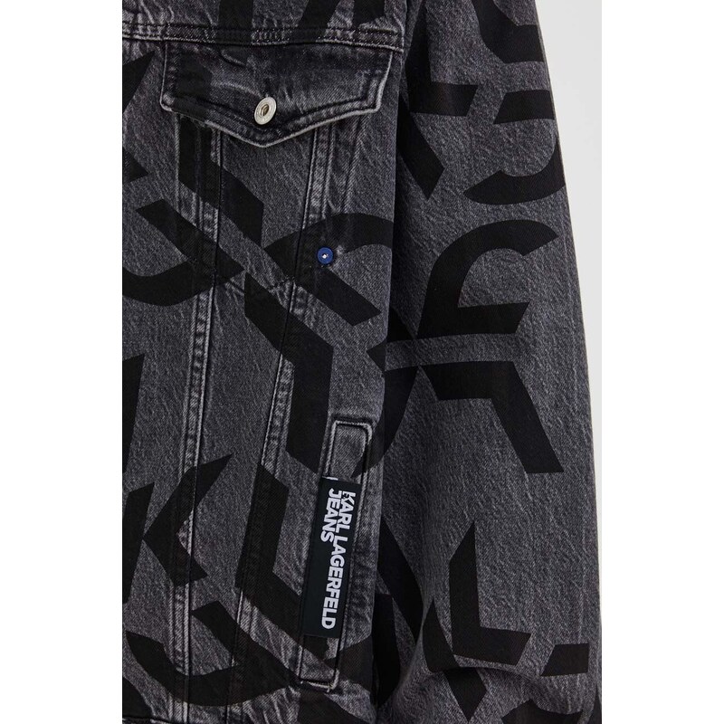 Karl Lagerfeld Jeans giacca di jeans uomo colore grigio