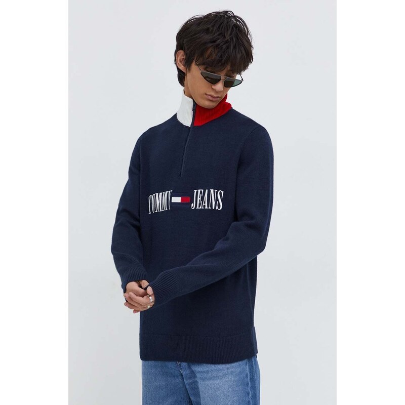 Tommy Jeans maglione uomo colore blu navy