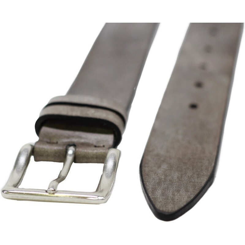 MUSTANG Cintura Uomo In Pelle 100% – Effetto Invecchiato, Tessuto Liscio, Fibbia A Innesto, Etichetta In Rilievo