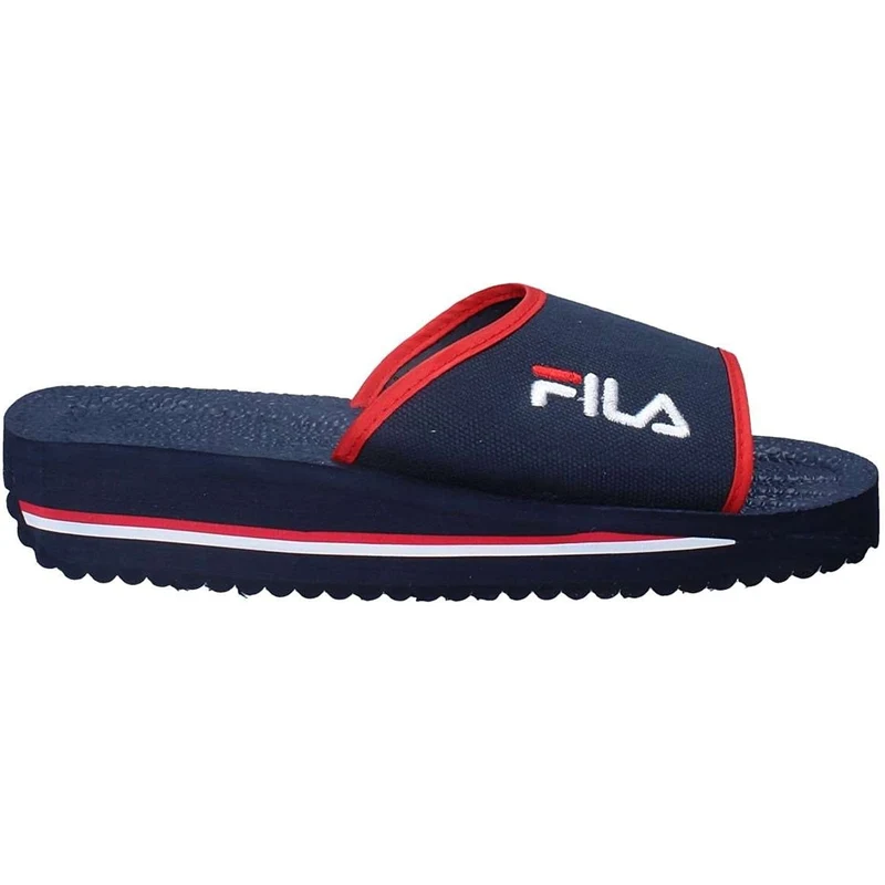 FILA FF0026 Tomaia Slipper Ciabatte Uomo Mare Piscina Fascia con Logo Blu