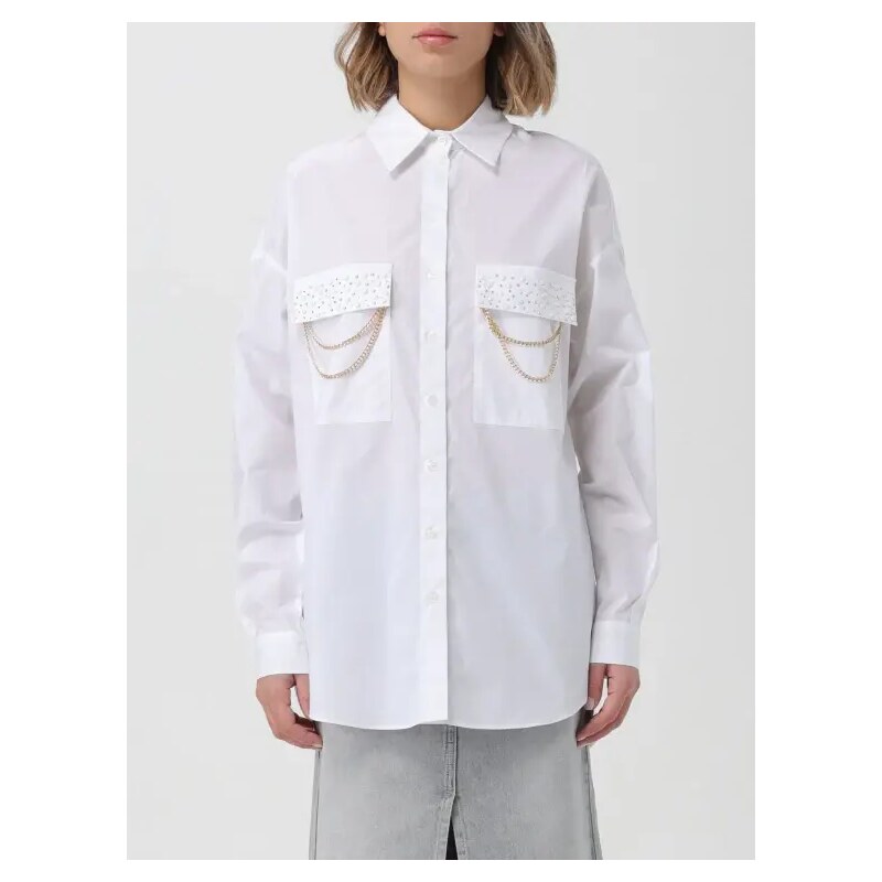Camicia a Maniche Lunghe in Popeline Elasticizzato da Uomo in blu scuro