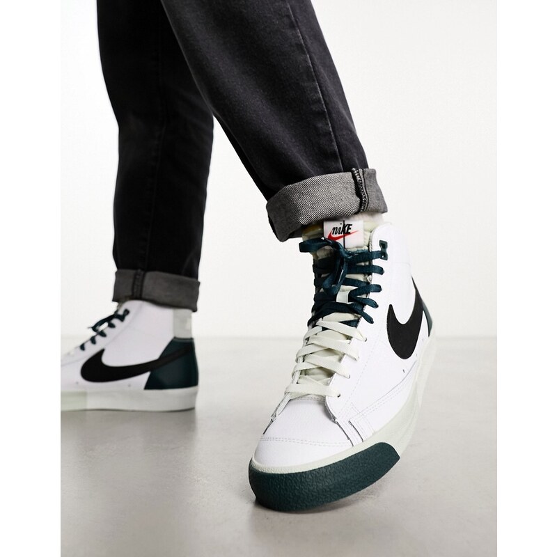 Nike - Blazer Mid Pro Club - Sneakers verde scuro e nere