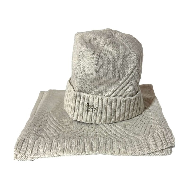 Byblos 243872 Set Cappello Invernale A Costine E Sciarpa Ligth Grey Grigio  Unica 