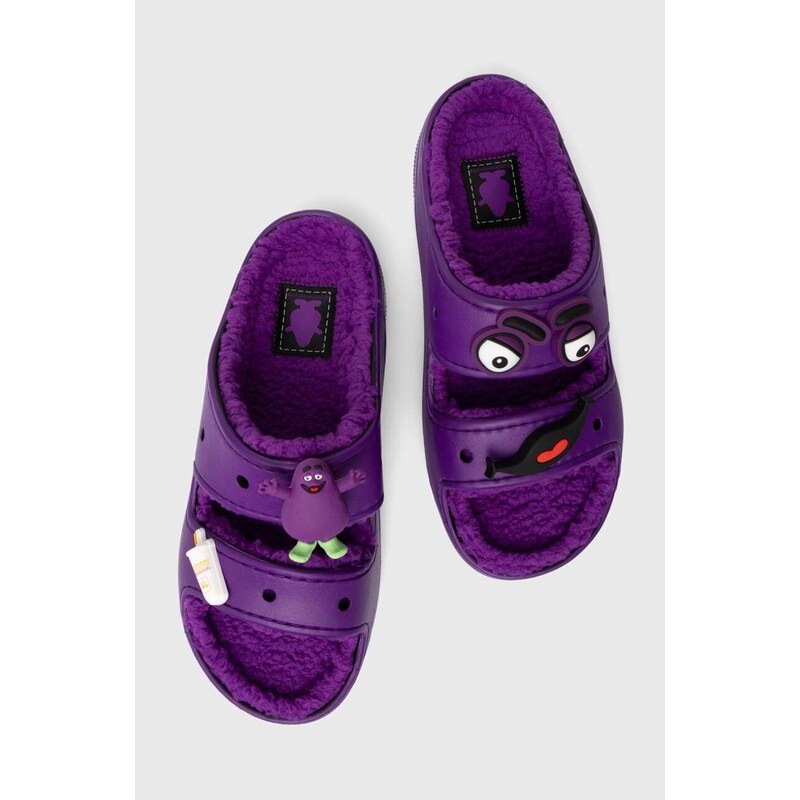 Crocs ciabatte slide Crocs x McDonald’s Sandal colore violetto 209392.PURP