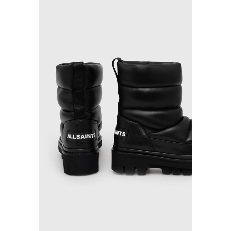 AllSaints stivali da neve in pelle Alba Alpine colore nero WF598Z