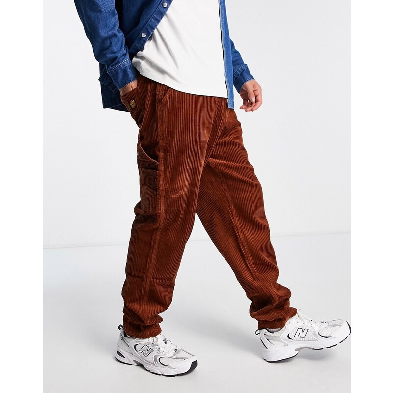 Pantaloni Cargo Uomo In Velluto A Coste ATLAS FOR MEN - Taglio Dritto, Multitasche, Elastico In Vita, Lavabile A 30°