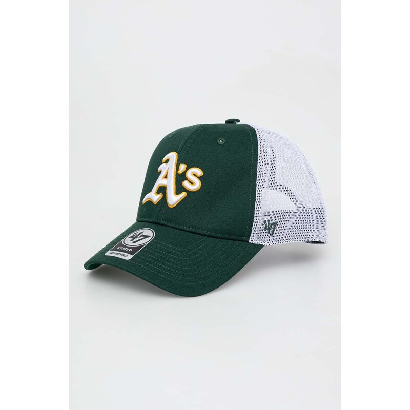 47brand berretto da baseball B.BRANS18CTP.DGA OAKLAND ATHLETICS MLB colore verde B-BRANS18CTP-DG