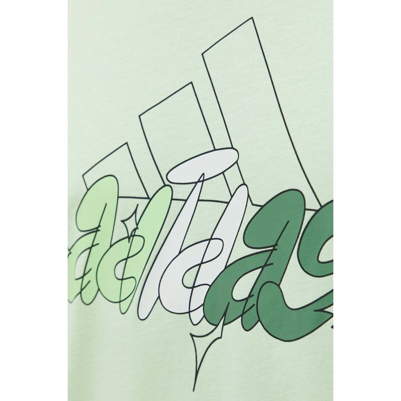 adidas t-shirt in cotone uomo colore verde IN6243