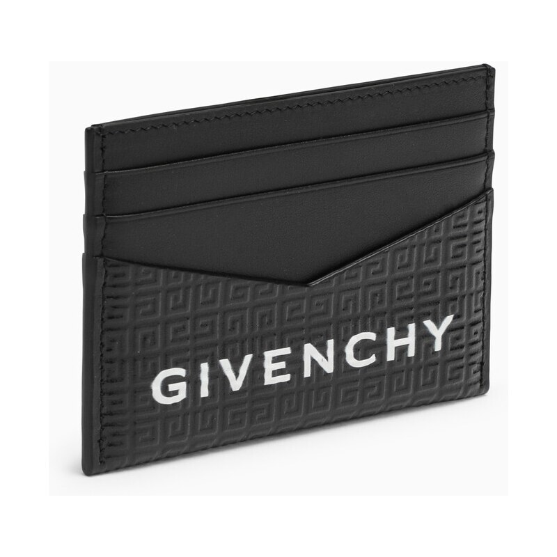 Givenchy Portacarte nero in pelle 4G con logo