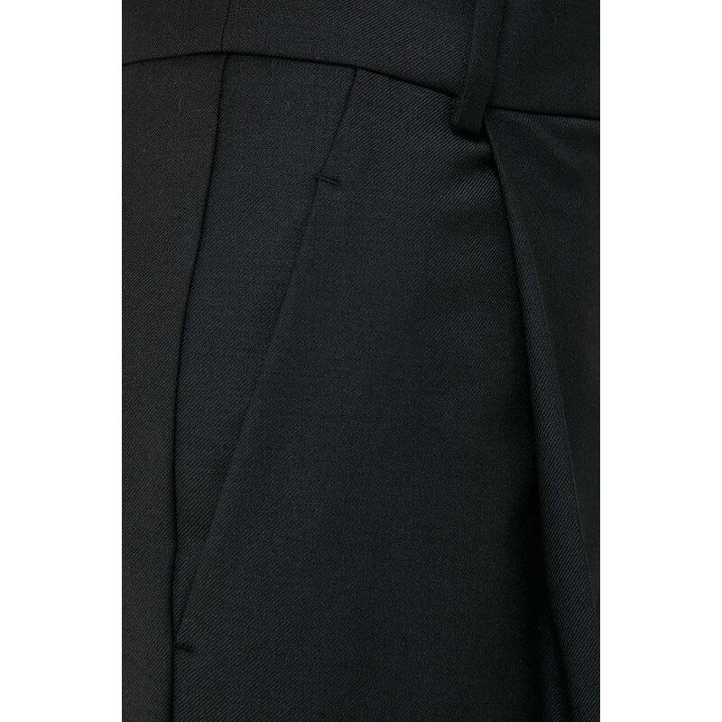 Ivy Oak pantaloni in misto lana colore nero