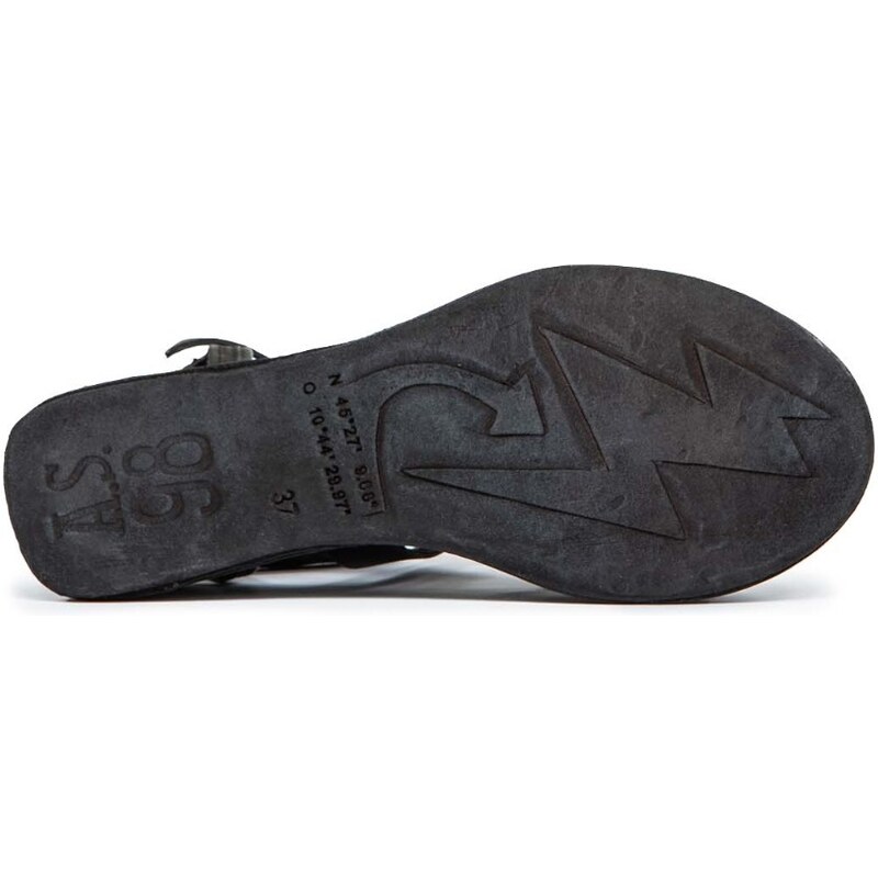 A.S.98 sandali LAGOS in pelle nera
