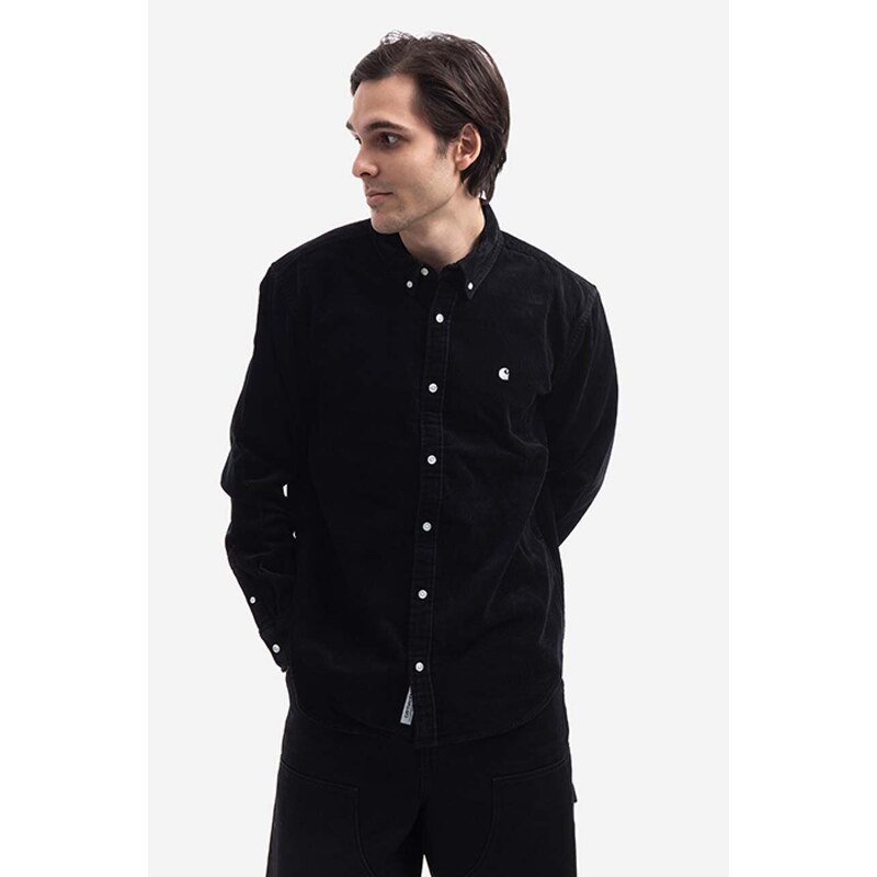 Carhartt WIP camicia in cotone uomo colore nero