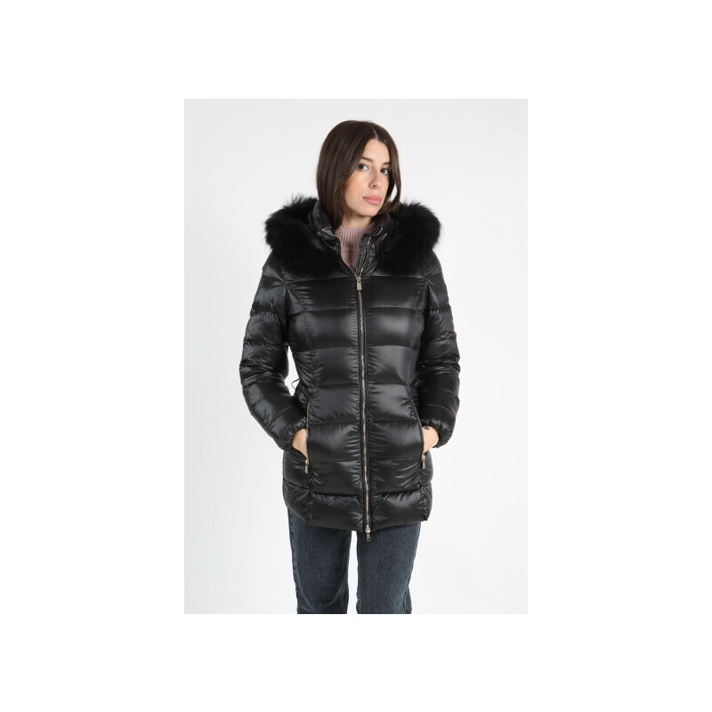 Zee Cappotto Donna Yes Zee Pelliccia Cappotto Lungo Cappotti Add
