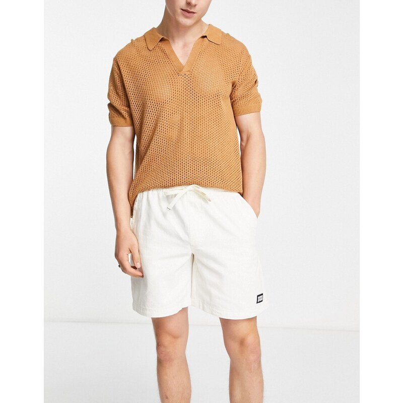AHORN Pantaloncini Basic Uomo In Cotone - Comodi Con Elastico E Tasca, Logo Tonale