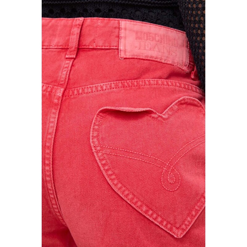 Moschino Jeans pantaloncini di jeans donna colore rosso