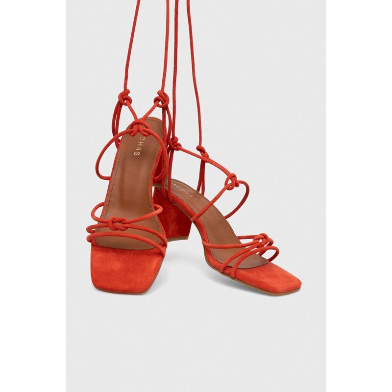 Alohas sandali in camoscio Paloma colore arancione S00083.19