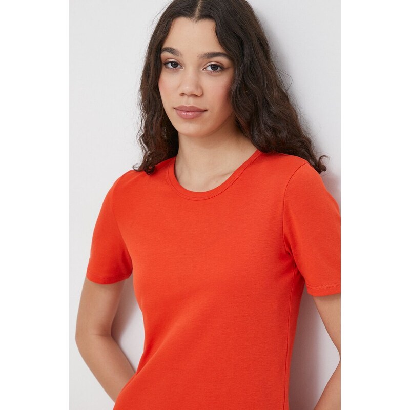 United Colors of Benetton t-shirt in cotone donna colore arancione
