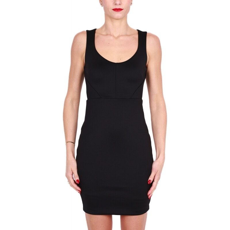 GUESS Donna Nero senza Maniche Fit & a Zampa Poliestere Abito M