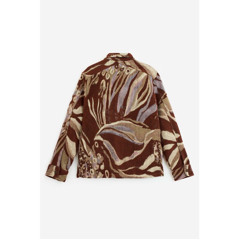 Sunflower Giacca ANIMAL CPO SHIRT in lana multicolor