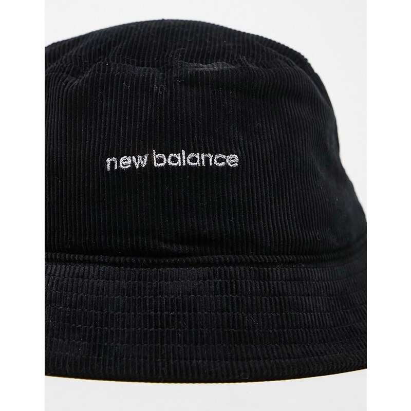 New Balance - Cappello da pescatore nero a coste