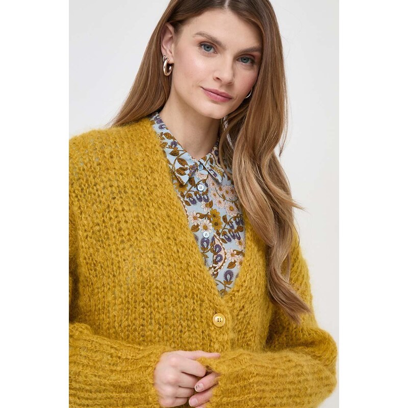 Weekend Max Mara cardigan in lana colore giallo